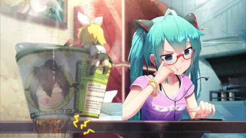 hatsume miku using smartphone free live wallpaper